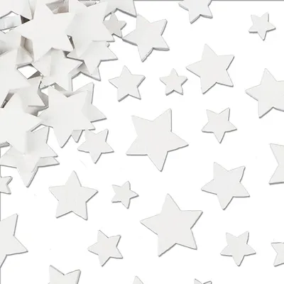 Image de Étoiles en bois décoratives - 200 pièces en 4 tailles différentes - Matériel de bricolage et décoration de table - Couleurs naturelles