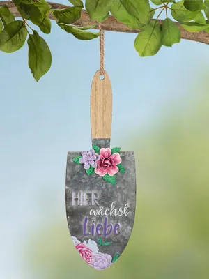 Produktbild von Gilde Hänger, "Rosalia", Spruch, Metall, grau, VE 3, L. 1 cm, B. 15 cm, H. 41 cm 20400