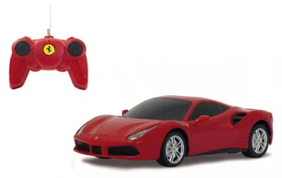 Productafbeelding van Ferrari 488 GTB, model op schaal 1:24, rood, frequentie 27MHz