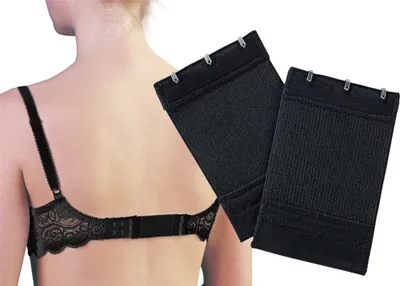 Produktbild von BH-Erweiterung 5,5 x 8 cm schwarz 4er Set