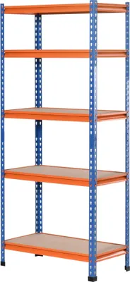 Produktbild von Metall-Schwerlastregal - Lagerregal - 5 Verstellbare Böden - Für Werkzeuge - Freistehend - Garage/Werkstatt