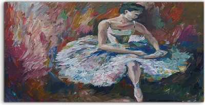 Produktbild von Coloray Acrylbild 140x70  Wandbild Acrylbilder Foto Bild groß Malerei Frau Ballerina