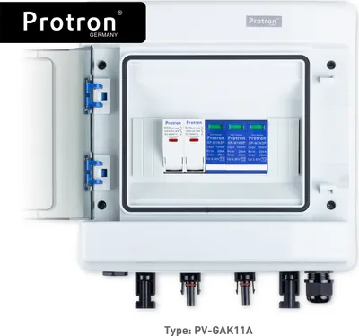 Produktbild von Protron PV-GAK11A - PV GAK Solar Generatoranschlusskasten Photovoltaik DC Überspannungschutz 1-STRING 8M 3P 1000V T2