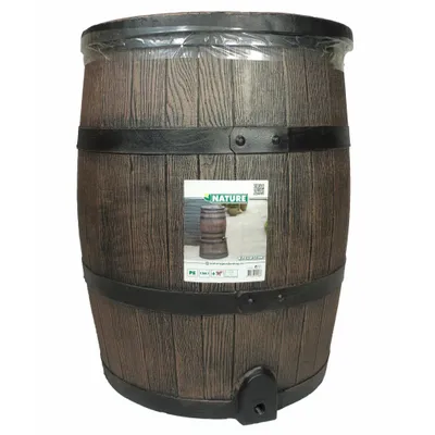 Obrázok produktu pre Prírodný sud na dážď so vzhľadom dreva 120 L 50,5 x 66 cm hnedý