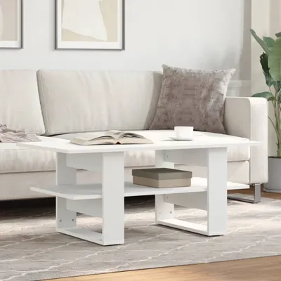 Produktbild von "Rabatt" Couchtisch modern - Wohnzimmertisch - Einfache Montage - Weiß 102x55x42 cm Holzwerkstoff - Kaffeetisch CC21979