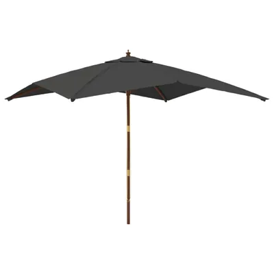 Produktbild von vidaXL Sonnenschirm mit Holzmast Anthrazit 300x300x273 cm