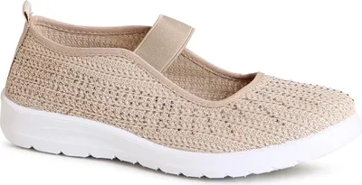 Produktbild von topschuhe24 2759 Damen Halbschuhe Sportliche Glitzer Ballerina, Farbe:Beige, Größe:37 EU