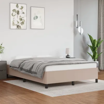 Produktbild von The Living Store Bettgestell Cappuccino-Braun 140x200 cm Kunstleder