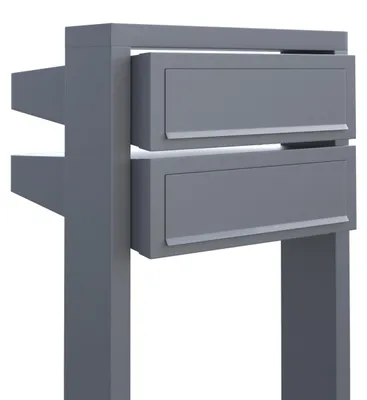 Produktbild von Briefkastenanlage Stairs for Two in Grau Metallic