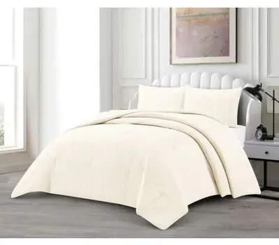 Produktbild von Lavella Alara Tagesdecke-Set Creme 240 x 250 cm, 3-teilig, 2x 60 x 70 cm