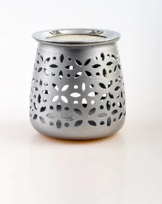 Produktbild von Duftlampe Aluminium silber, Höhe 11 cm