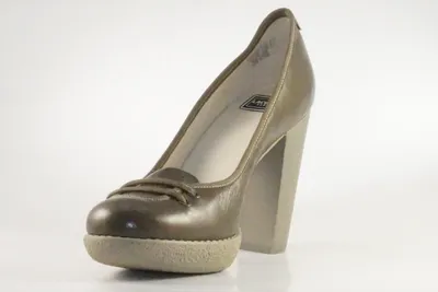 Produktbild von Lacoste Missie Gloss Leder Pumps High Heels braun/grau 16CLW2801 RARITÄT, Schuhgröße:40 EU