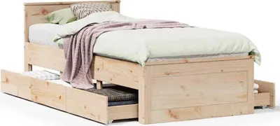 Obrázok produktu pre vidaXL Posteľ z masívneho dreva bez matraca s čelom 90x190 cm borovica