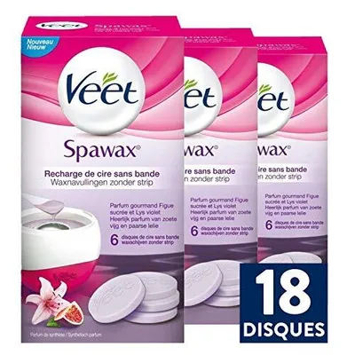 Produktbild von Veet Spawax Ersatz-Wachsscheiben 3 x 6 Stück