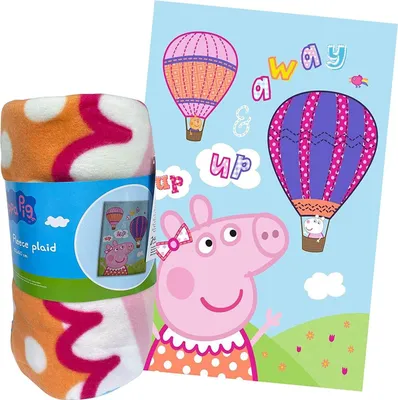Produktbild von Peppa Wutz Pig Up Up & Away Fleece Decke 100 x 140 cm