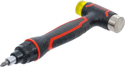 Produktbild von Wechselkopf-Hammer | mit Ratschen-Drehgriff für Bits, umschaltbar | 3-in-1