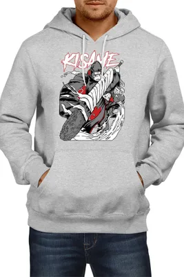 Obrázek produktu pro Pánská Mikina S Kapucí Japan Animation Manga Anime Comics Naruto Kisame Kisame, Man L / Vřesově šedá