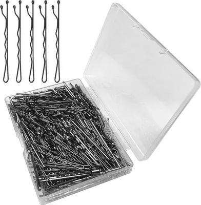 Obrázok produktu pre Sponky do vlasov pre ženy – 5 cm – vlnité – neviditeľné – kaderníctvo – dievčatá – čierne doplnky