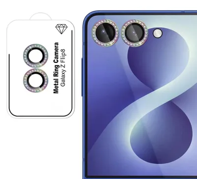 Produktbild von Kamera Schutzglas Linsenglas für Samsung Galaxy Z Flip8 5G 9H Glitzer Bunt