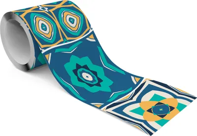 Obrázek produktu pro Muralo Samolepicí bordura Tapetová bordura Portugalské dlaždice Ornamenty Mozaika