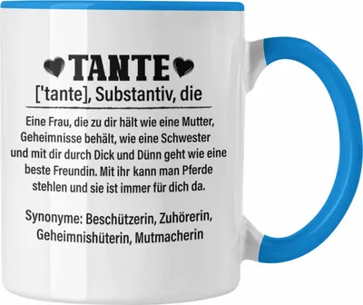 Produktbild von Trendation - Beste Tante Geschenk Tasse Lustig Spruch Beste Tante der Welt Geschenkidee von Nichte (Blau)