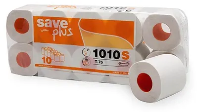 Obrázok produktu pre Toaletný papier Celtex S-Plus, 2-vrstvový, 160 listov, biely – 10 kusov