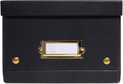 Produktbild von Exacompta Aufbewahrungstbox flach A5+ schwarz 5 Stück