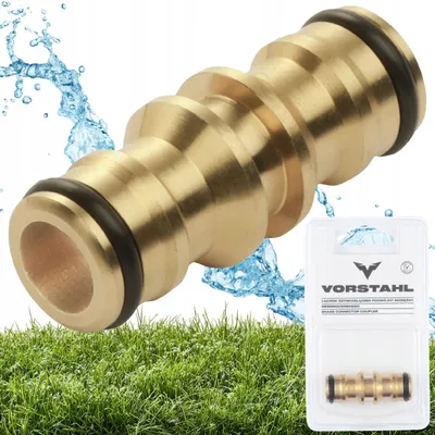 Obrázek produktu pro Vorstahl Dvojitý rychlospojkový konektor mosazný pro hadice