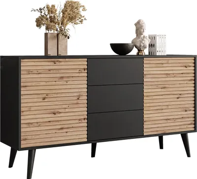 A product shot of a sideboard on a white background.