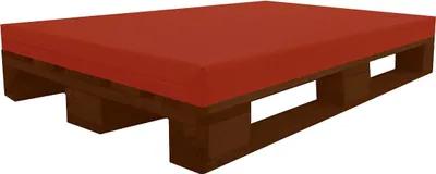 Produktbild von PALETTENKISSEN (120x80x8 cm (Kirsch) MATRATZENKISSEN Mit Kunstleder flammhemmend MVSS 302 - UV stabilisiert SCHAUMSTOFF FÜR EUROPALETTE - RG40/60 FEST-