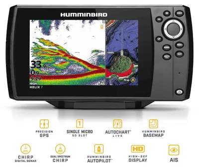 Obrázek produktu pro Humminbird Helix 7 Chirp GPS G4 GPS chartplotter echolot - kompletní s transducerem
