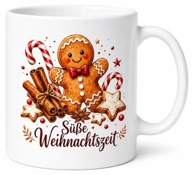 Produktbild von Lebkuchen Weihnachtstasse - Geschenkidee zum Fest - aus Keramik 330 ml