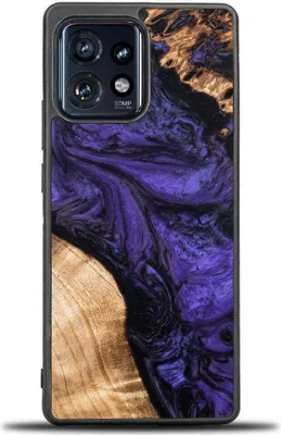 Productafbeelding van Holzhülle Bewood Unique - Violet voor de Motorola Edge 40 Pro