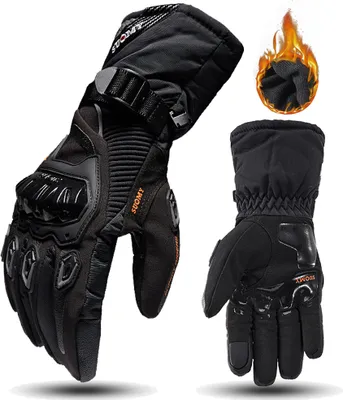 Produktbild von ANTCOOL Motorradhandschuhe Wind- und wasserdicht Kuanzhi Motorradhandschuhe Herren Motorradfahren Handschuhe Touchscreen Motocross Handschuhe Winter