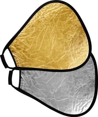 Image de Réflecteur StudioKing CRGGS60 Or Argent avec poignée 60 cm