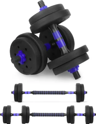 Produktbild von wuuhoo I Kurzhantelset 10kg mit Kunststoffscheiben 30mm I 2er Set I Hantelset aus Kunststoff und Sternverschluss
