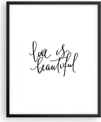 Produktbild von Gerahmtes Poster - Schwarzer Rahmen - Das Leben ist wunderschoen - 40x50 cm - Wand Bild - Wanddeko - Wandbilder - Kunstposter - Wandposter - Bilderrahmen - Bilder - Kunstdruck - P2BPA40x50-4466