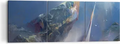 Produktbild von Bild auf Leinwand - Leinwandbild - Meer Segelboot - 120x40cm - Wand Bild - Wanddeko - Wandbilder - Leinwanddruck - Bilder - Kunstdruck - Wanddekoration - Leinwand bilder - Wandkunst - CA120x40-3923