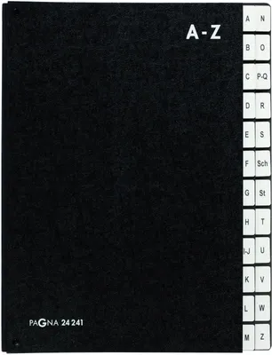 Produktbild von Pultordner A-Z 24 Fächer schwarz Packung mit 25 Stück