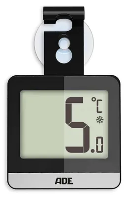 Digitales Kühlschrankthermometer, -20 bis 60 °C, schwarz, magnetisch
