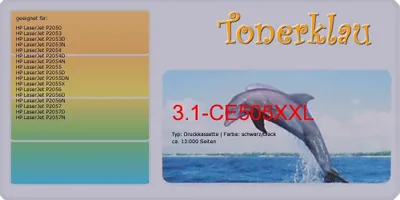 Produktbild von black Toner/Druckkassette 3.1-CE505XXL [ mit Chip ]  kompatibel mit HP CE505X [ 05X ]  Seiten: 13.000