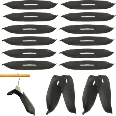 Productafbeelding van Antislip schuimstofhoezen, 50 stuks, zwart, voor kledinghangers
