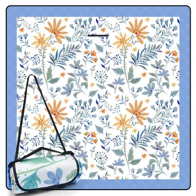 Immagine prodotto di Coperta da picnic impermeabile, extra grande, con motivo floreale