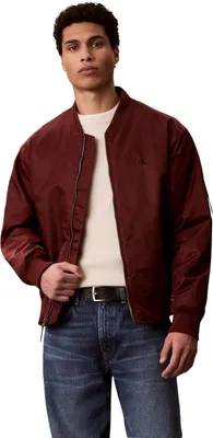 Produktbild von Calvin Klein Herren Bomberjacke Hero mit Reißverschluss, Rot (Mocha Moment), 2XL