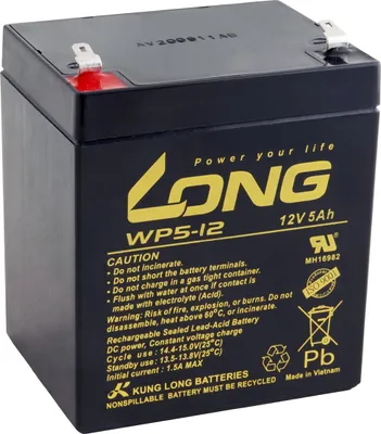 Produktbild von Long 12V 5Ah olověný akumulátor F1 (WP5-12 F1)