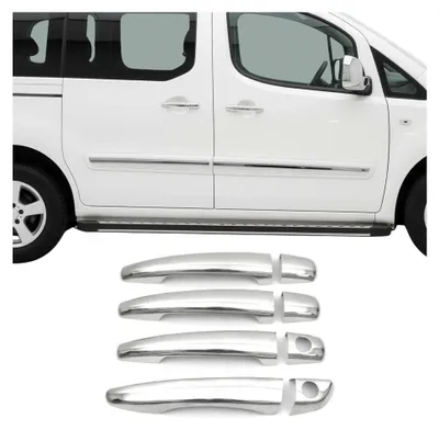 Image de Couverture de poignée de porte pour Peugeot Partner 2015-2018 en Acier Inox 8Pcs, Image générée par une IA