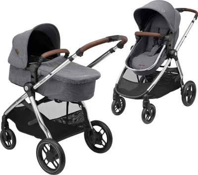 Obrázek produktu pro Maxi-Cosi Zelia 3 Luxe, Baldachýn, Tandemový kočárek, Jakékoliv pohlaví, Sklopný, Černá, Šedá, Stříbrná