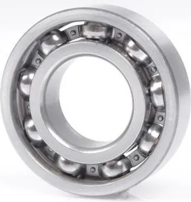A close-up studio shot of a ball bearing.
