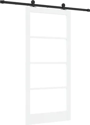 Immagine prodotto di vidaXL Porta scorrevole ORKDAL Bianco e nero 93 x 202 cm