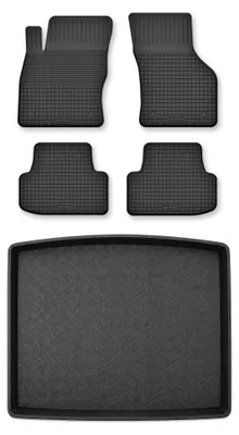 Produktbild von Gummimatten + Kofferraumwanne für Seat Ateca 2016- – Schwarz, Semi-Universal, angepasst – Wielganizator Semi-Universal